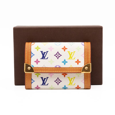 Coin Card Case Multicolore White