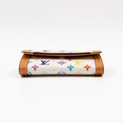 Coin Card Case Multicolore White