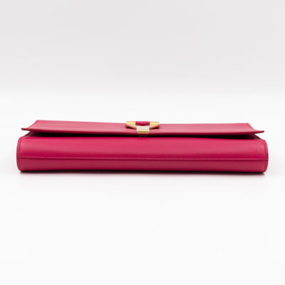 Chyc Ligne Y Clutch Pink Smooth Leather