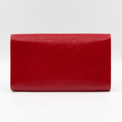 Belle De Jour Clutch Patent Leather Red