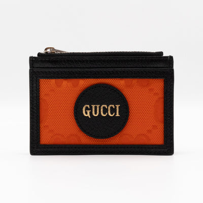 Off The Grid Zip Card Case Black & Orange