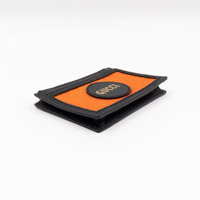 Off The Grid Zip Card Case Black & Orange