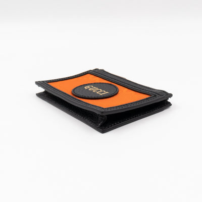 Off The Grid Zip Card Case Black & Orange
