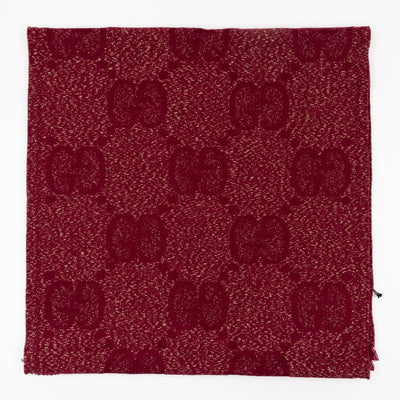 GG Jacquard Knitted Lady Nest Lux Scarf Red & Gold