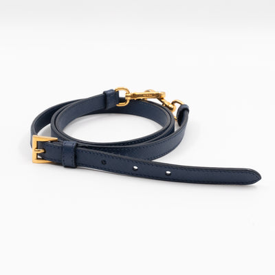 Galleria Small Double Zip Blue Saffiano