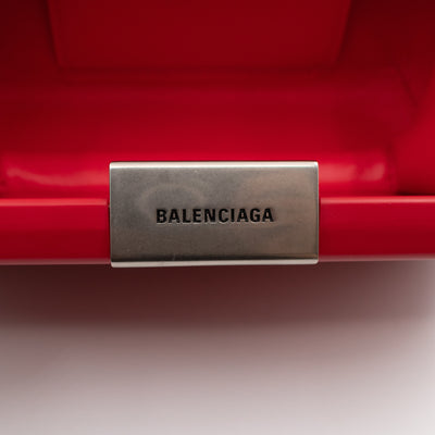 Logo Lunch Box Bag Red Resin & Leather