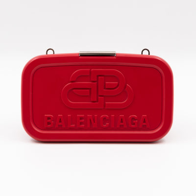Logo Lunch Box Bag Red Resin & Leather
