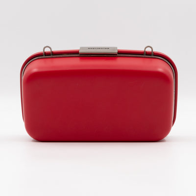 Logo Lunch Box Bag Red Resin & Leather