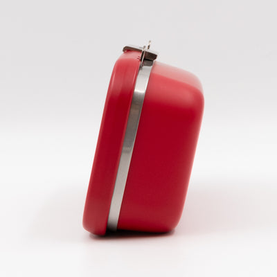 Logo Lunch Box Bag Red Resin & Leather