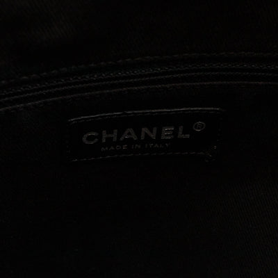Lady Braid Shopping Tote Black Leather