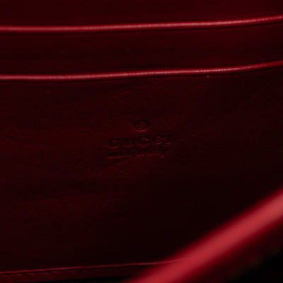 GG Marmont Matelasse Chain Wallet Red Leather