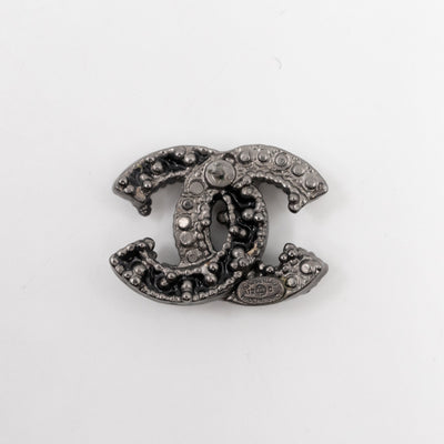 CC Crystal Earrings Ruthenium Black