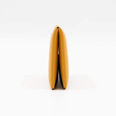 Calvi Card Holder Yellow Leather