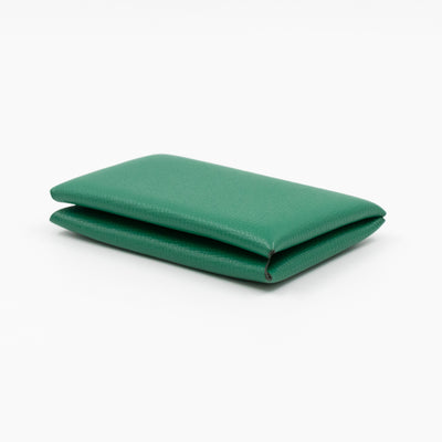 Calvi Card Holder Green Leather