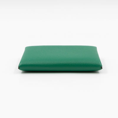 Calvi Card Holder Green Leather