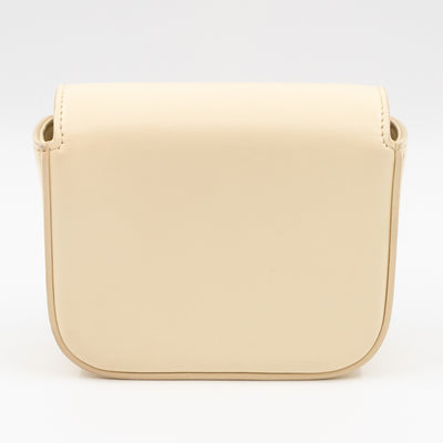Mini Claude Shiny Soft Yellow Calfskin Leather
