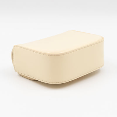 Mini Claude Shiny Soft Yellow Calfskin Leather