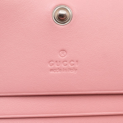 GG Marmont Mini Wallet On Chain Matelasse Pink Leather