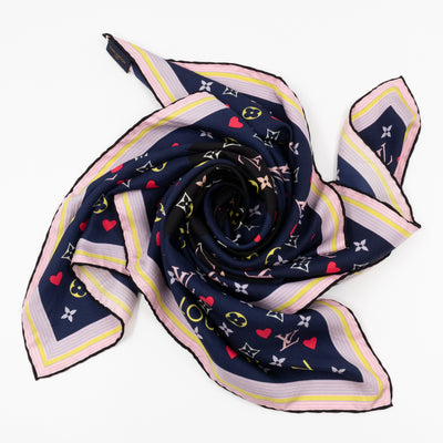 Game On Square Silk 90 Blue