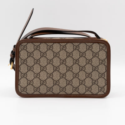 Mini Shoulder Bag with Interlocking G Brown GG Supreme