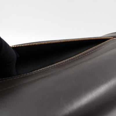 Trapeze Medium Brown & Black Leather