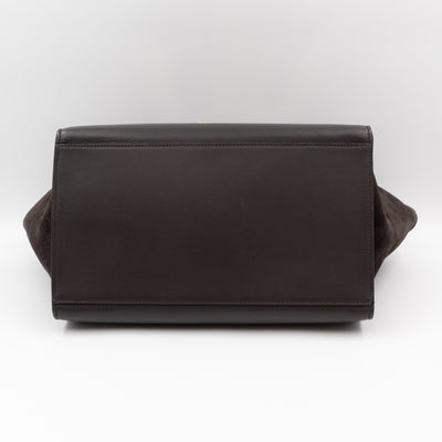 Trapeze Medium Brown & Black Leather