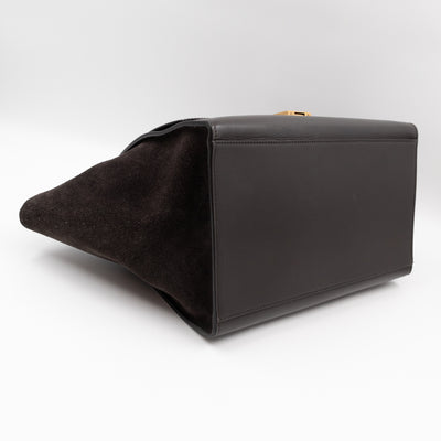 Trapeze Medium Brown & Black Leather