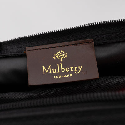Duffle Black Nylon and Brown Leather Travel Bag