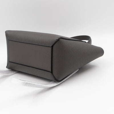 Nano Belt Bag Grey Grained Leather