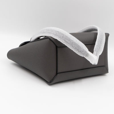 Nano Belt Bag Grey Grained Leather