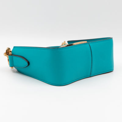 T Timeless Mini Crossbody Bag Turquoise Leather