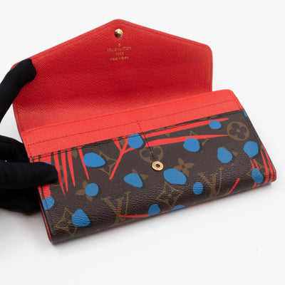 Sarah Wallet Monogram Jungle Dots Blue