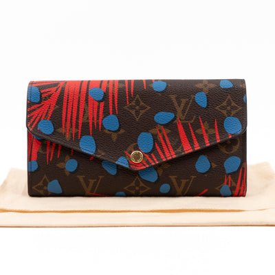Sarah Wallet Monogram Jungle Dots Blue