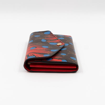 Sarah Wallet Monogram Jungle Dots Blue