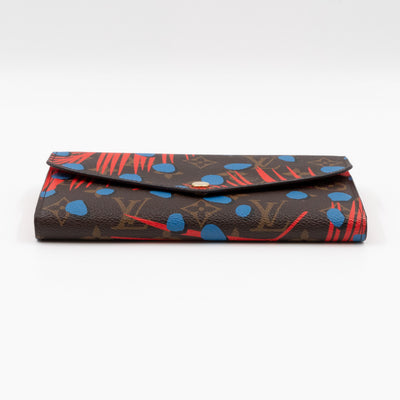 Sarah Wallet Monogram Jungle Dots Blue