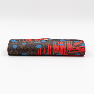 Sarah Wallet Monogram Jungle Dots Blue