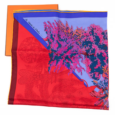 Silk Scarf 90 Les Legendes de l'Arbre Coloriage