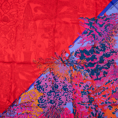 Silk Scarf 90 Les Legendes de l'Arbre Coloriage