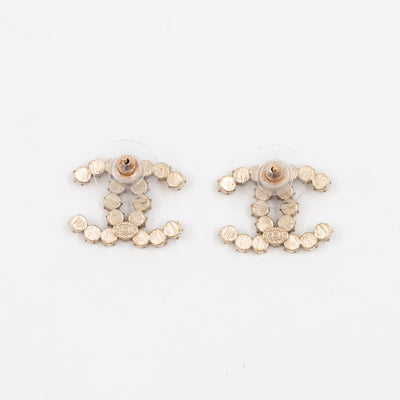 CC Crystal Earrings Large Silver