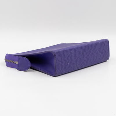 Toiletry Pouch 19 Purple Epi Leather