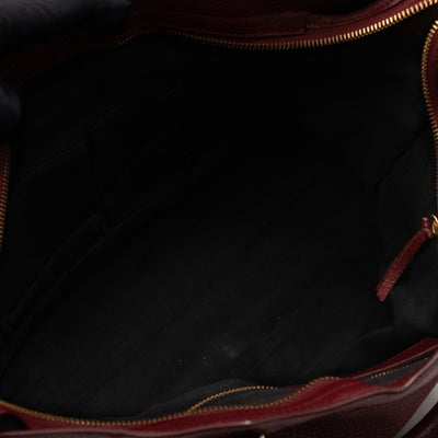 Classic City Metallic Edge Burgundy Leather