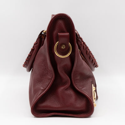 Classic City Metallic Edge Burgundy Leather