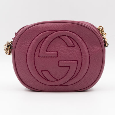 Mini Soho Chain Tassel Bag Purple Leather Gold