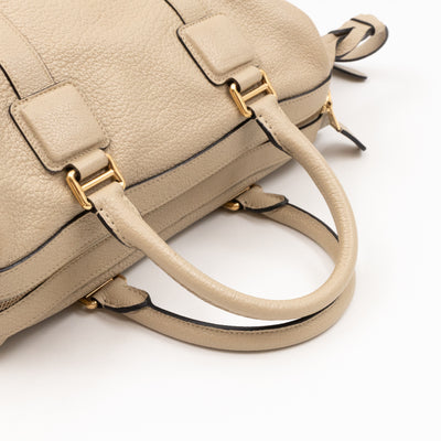 Paseo 30 Boston Bag Beige Leather