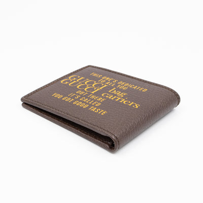 Gucci 100 Bi-Fold Wallet Brown Leather
