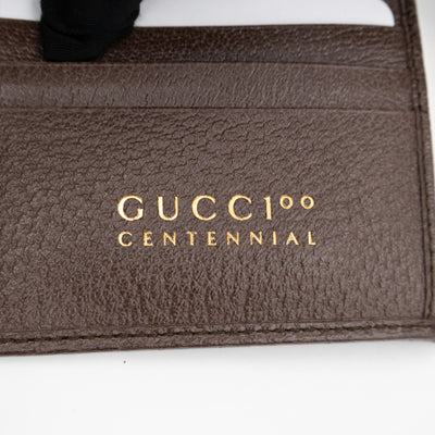 Gucci 100 Bi-Fold Wallet Brown Leather
