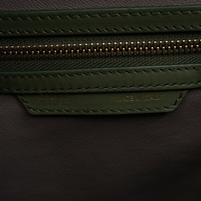 Mini Luggage Green Suede Leather