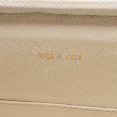 Vintage Frame Bag White Caviar Leather