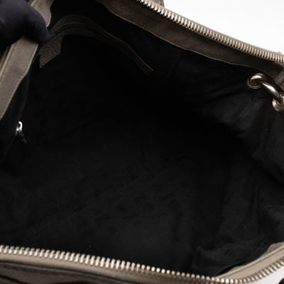 Bamboo Bar Shoulder Bag Grey Leather