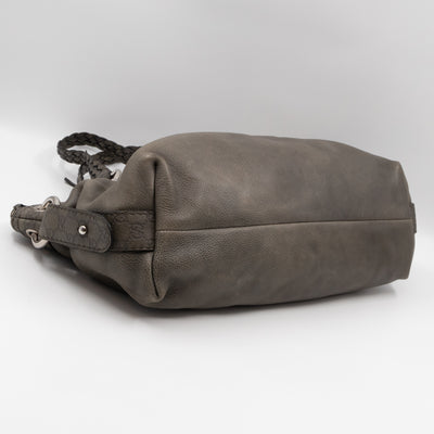 Bamboo Bar Shoulder Bag Grey Leather
